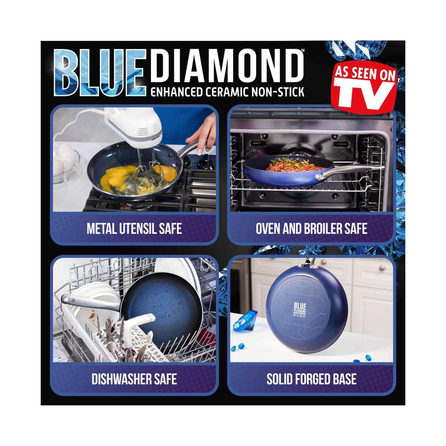Blue Diamond 5 Quart Ceramic Saute Pan - Image 4