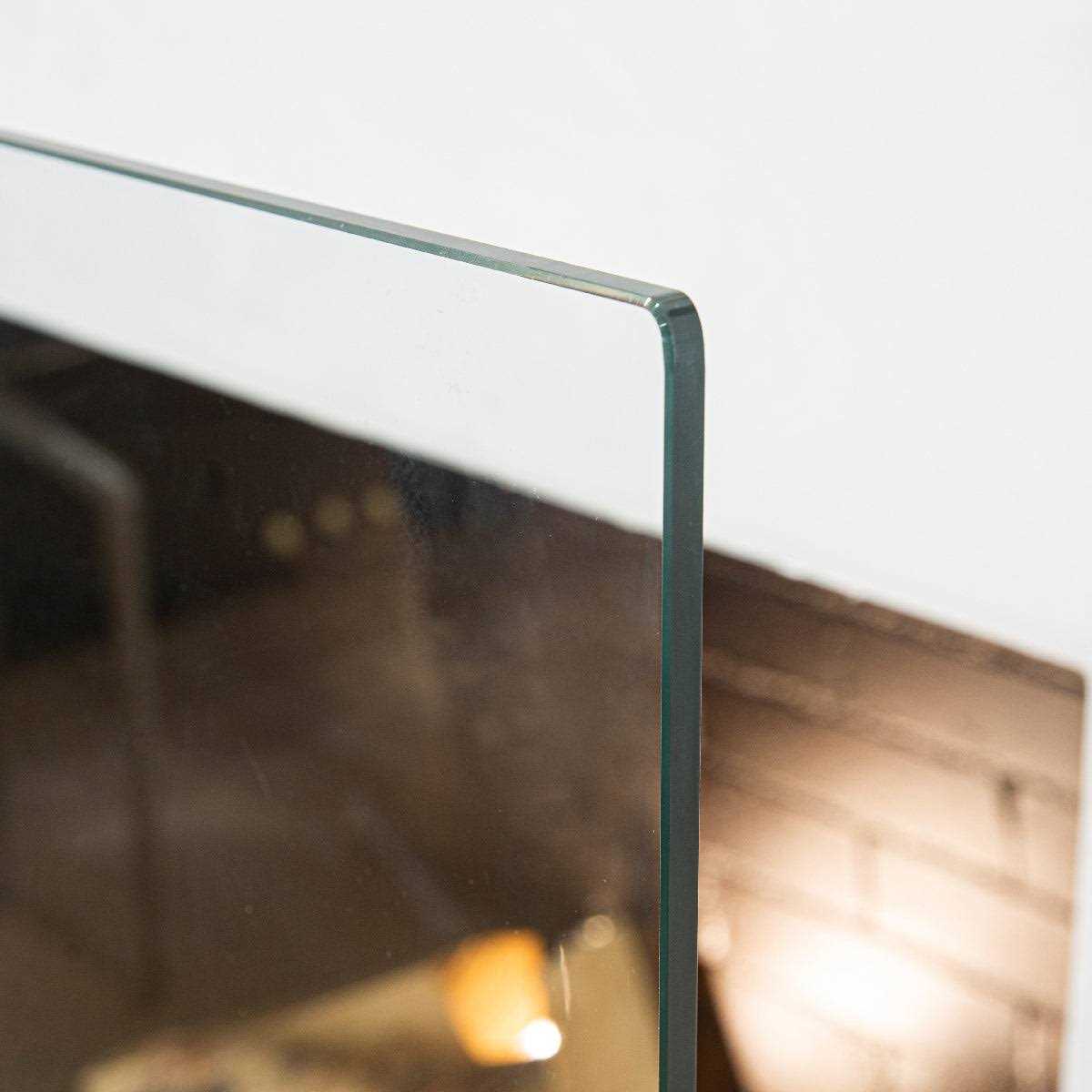 Barton Fireplace Screen Tempered Glass 1 Panel Fire Door Freestanding Cover Decorative Spark Guard Gate Grate - Image 4