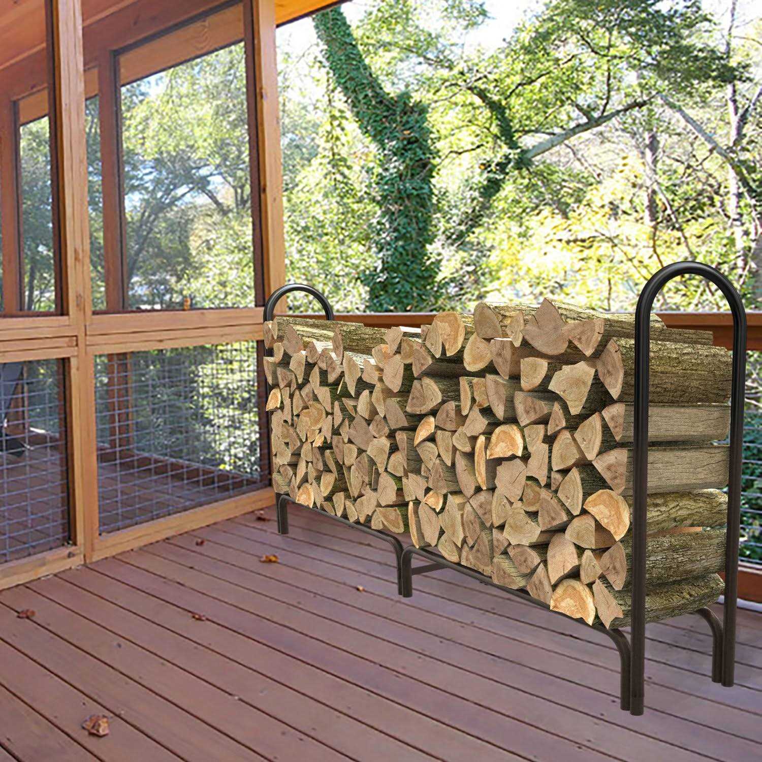 Panacea Black Deluxe Steel Log Rack - Image 5