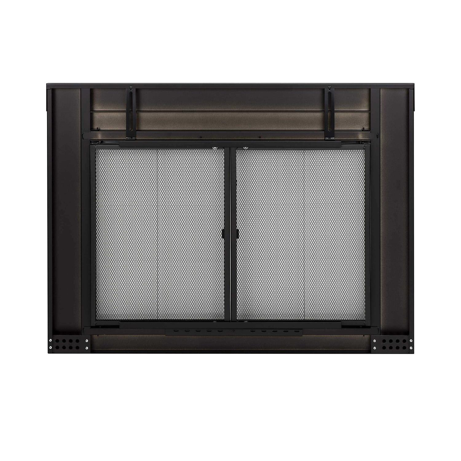 Pleasant Hearth Ascot Fireplace Glass Door — For Masonry Fireplaces, Medium, Black, Model AT-1001 - Image 5