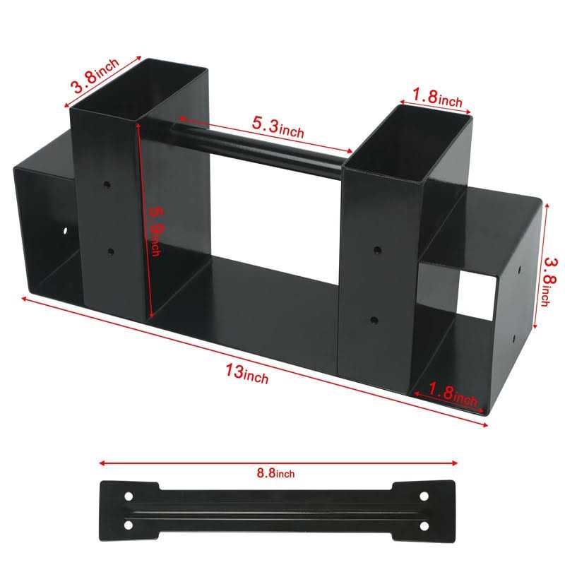 SnugNiture Outdoor Firewood Log Storage Rack Bracket Kit Adjustable Log Rack Holder - Image 3
