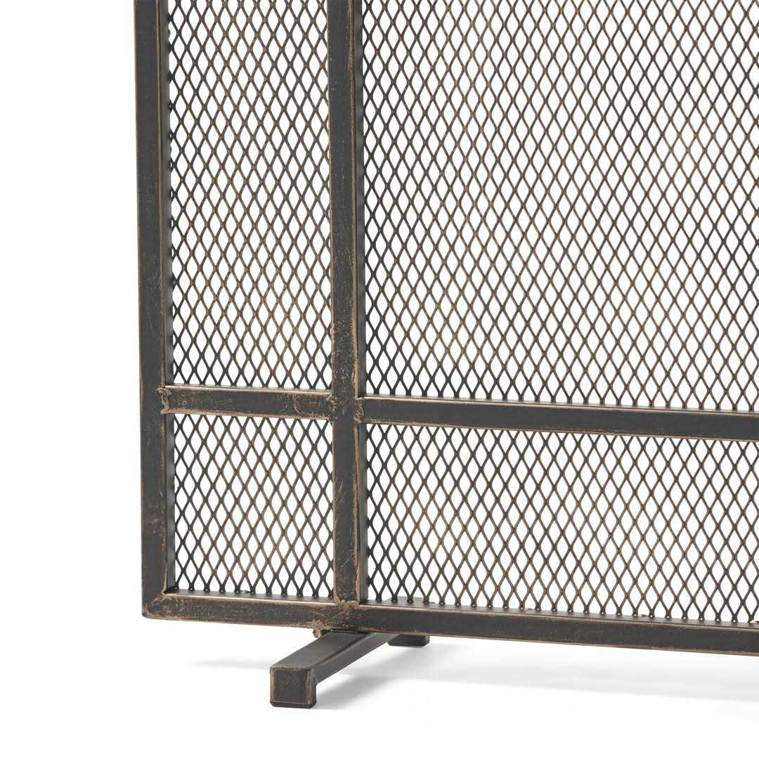 Erick Iron Fireplace Screen Home Loft Concepts Finish - Image 3