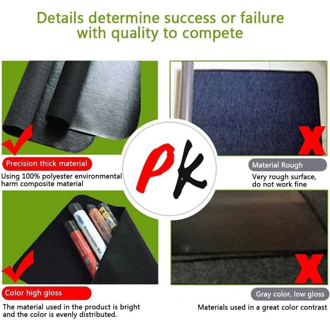 Fireplace Rug Fire Resistant Rectangular Fireproof Hearth Pads Polyester Trim Non Slip Wood Stove Mat - Image 4