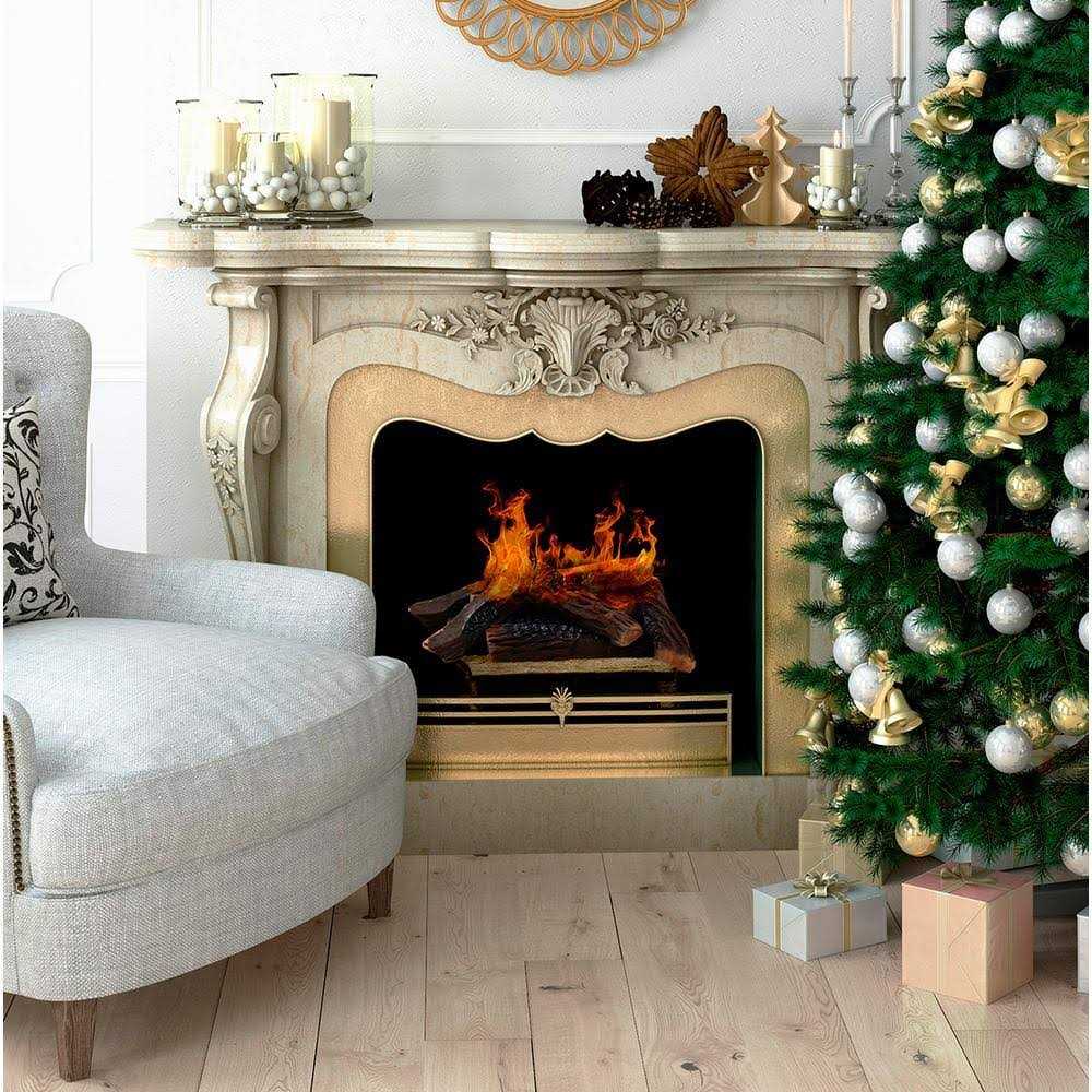 Barton 14 in. 10-Pack Large Flame Ceramic Wood Fireplace Fire Pit Log Set - Image 4