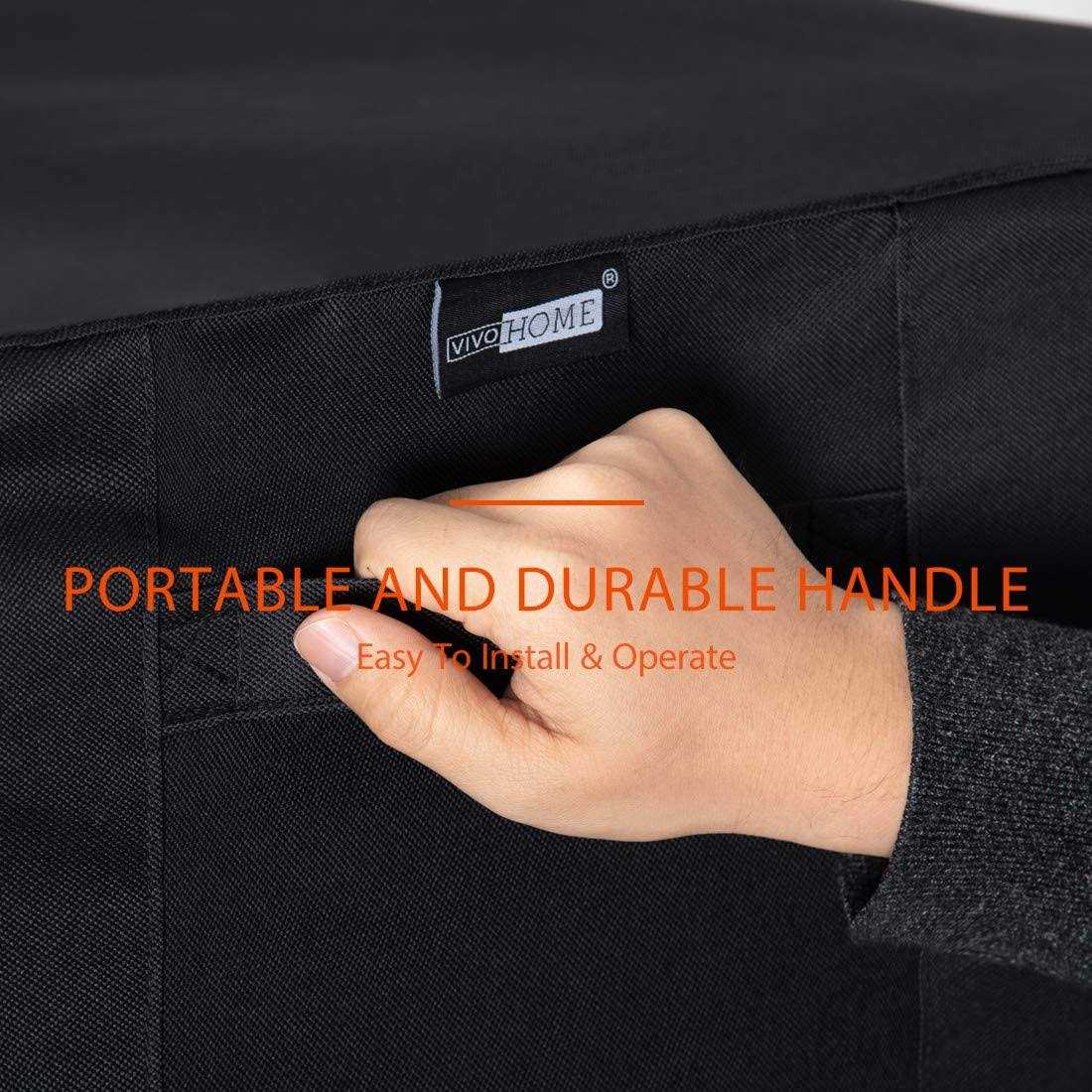 Vivohome Waterproof Log Rack Cover Heavy Duty 600D Oxford Outdoor Firewood Storage Cover - Image 3