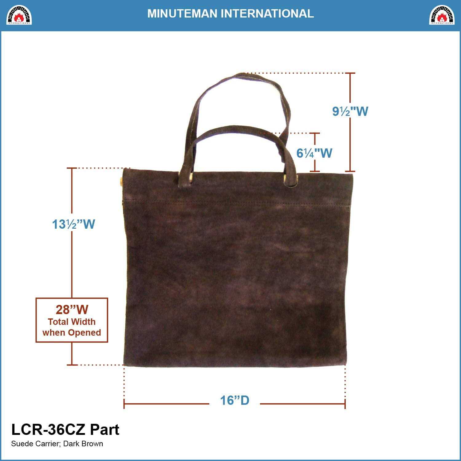 Minuteman Arts and Craft Log Holder with Suede Carrier - Image 3