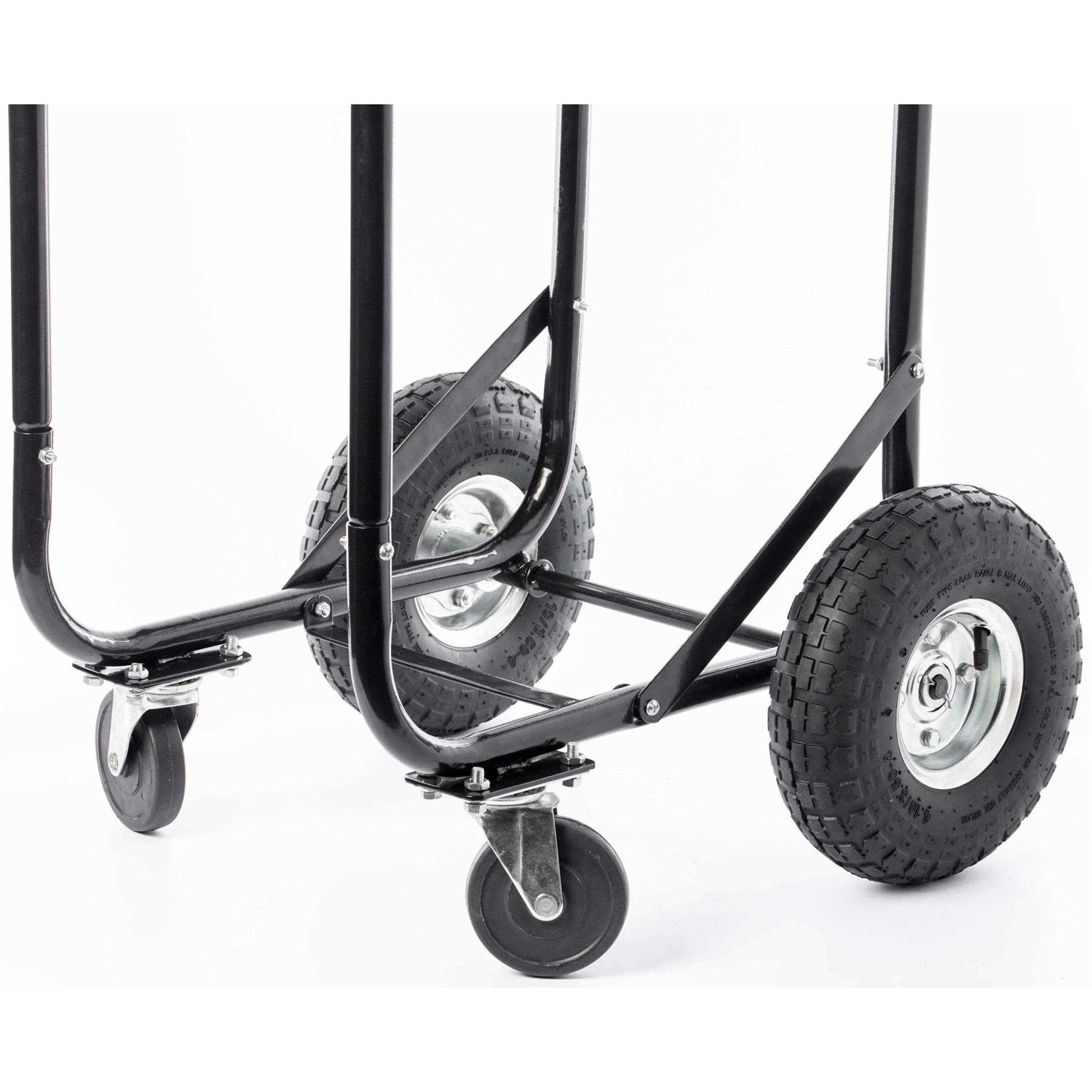 Gardenised Black Firewood Rack Outdoor Indoor Heavy Duty Firewood Carrier Wood Fireplace Tool Rack QI003733 - Image 4