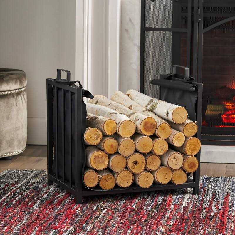 Noble House Cosada Modern Iron and Canvas Fireplace Log Holder - Image 5