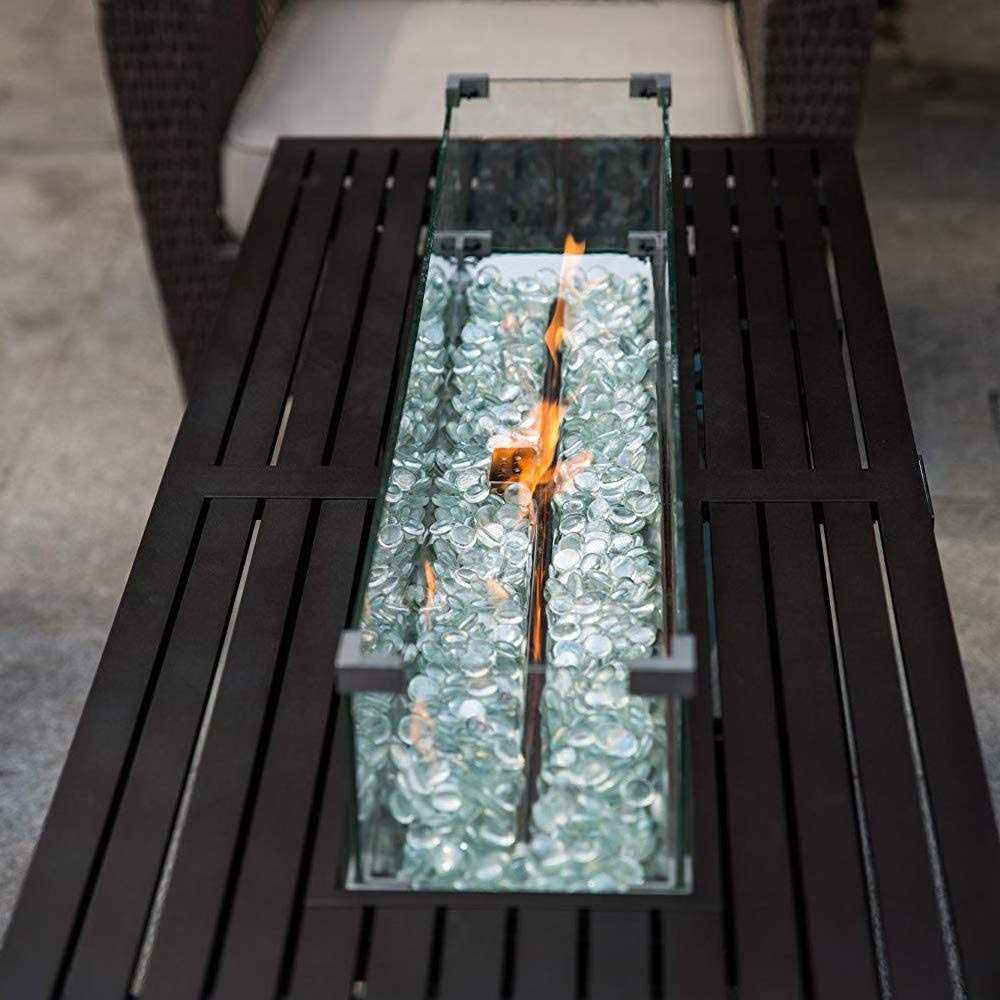 Legacy Heating Glass Wind Guard for Rectangular Fire Table - Image 4