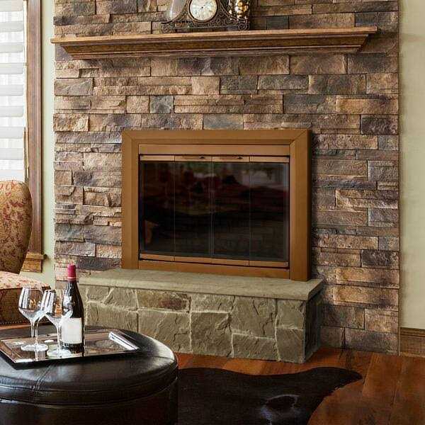 Pleasant Hearth Clairmont Heritage Glass Fireplace Doors - Image 3