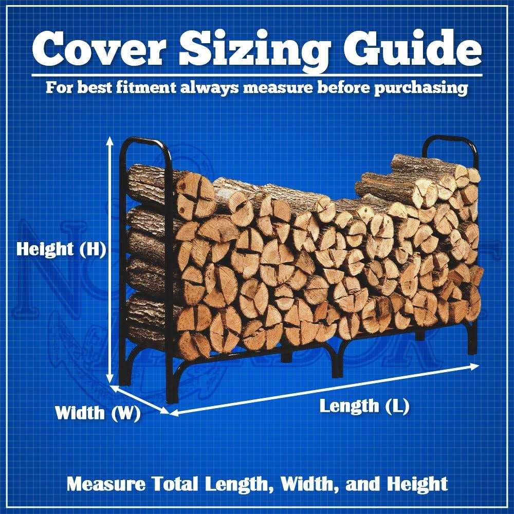 North East Harbor Outdoor Firewood Log Rack Cover inchl x 24 inchw x inchh - Image 3