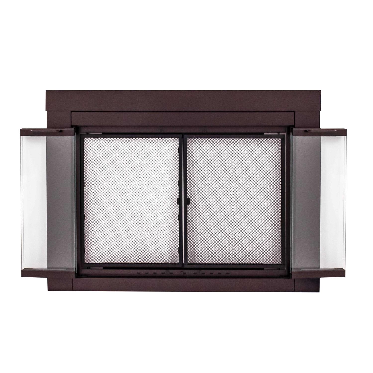 Pleasant Hearth Ascot Oil Rubbed Bronze Glass Fireplace Doors - Image 3