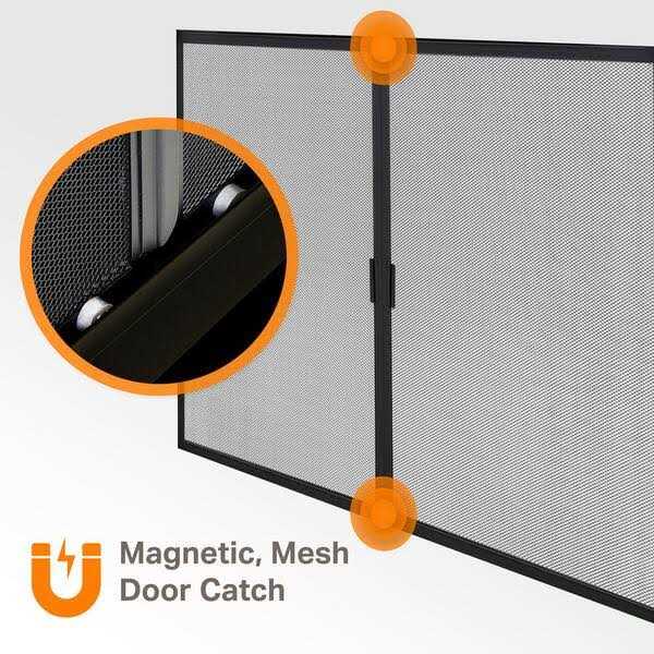 Pleasant Hearth Ascot Oil Rubbed Bronze Glass Fireplace Doors - Image 4