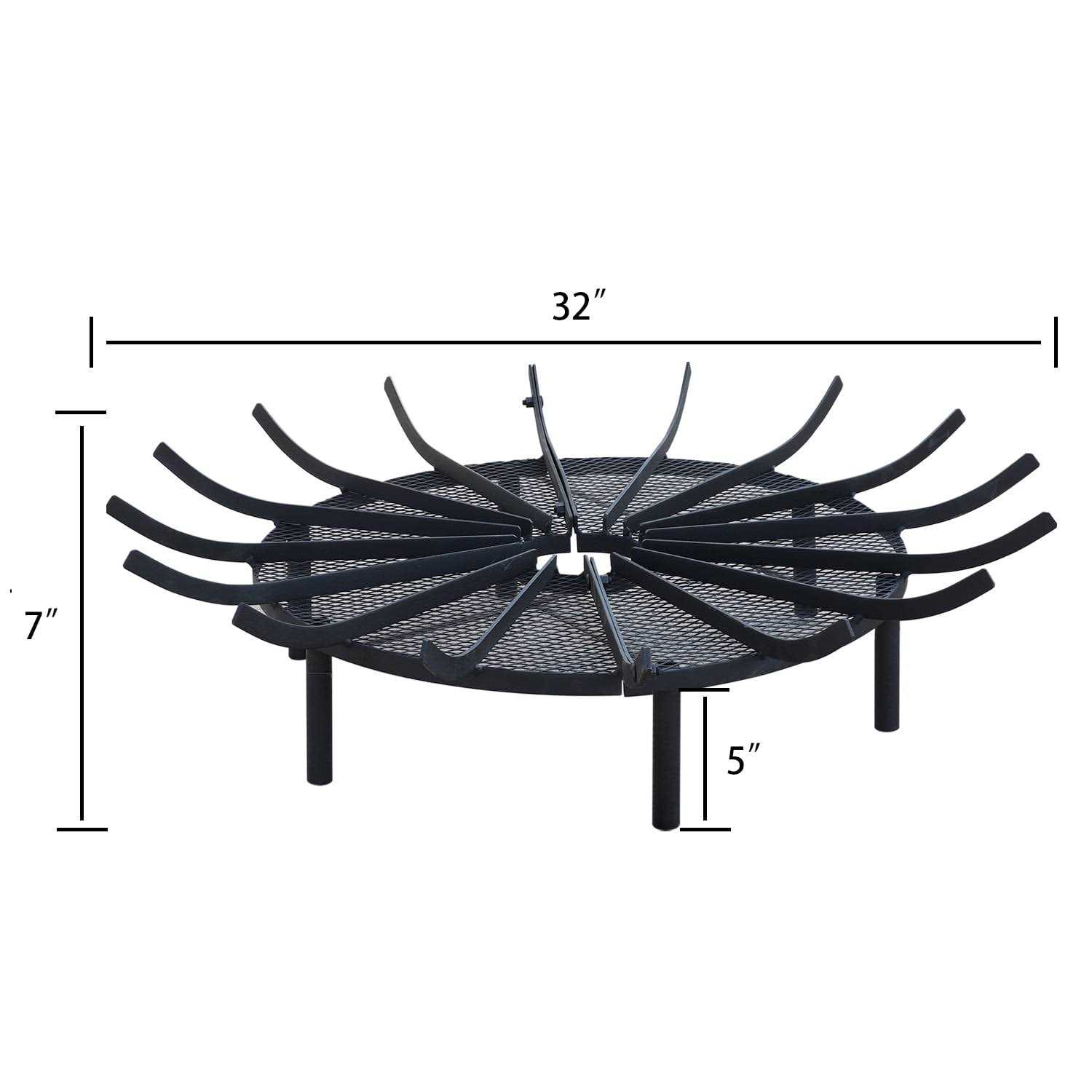 Aoodor Outdoor Fire Pit Grate Log Round Kindling Tools Round Tongs - Image 4