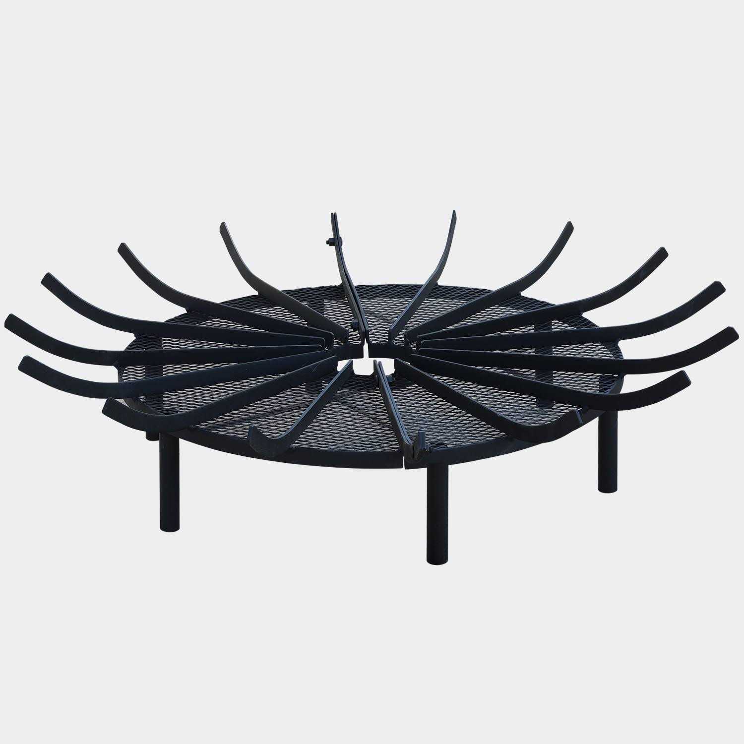 Aoodor Outdoor Fire Pit Grate Log Round Kindling Tools Round Tongs - Image 5