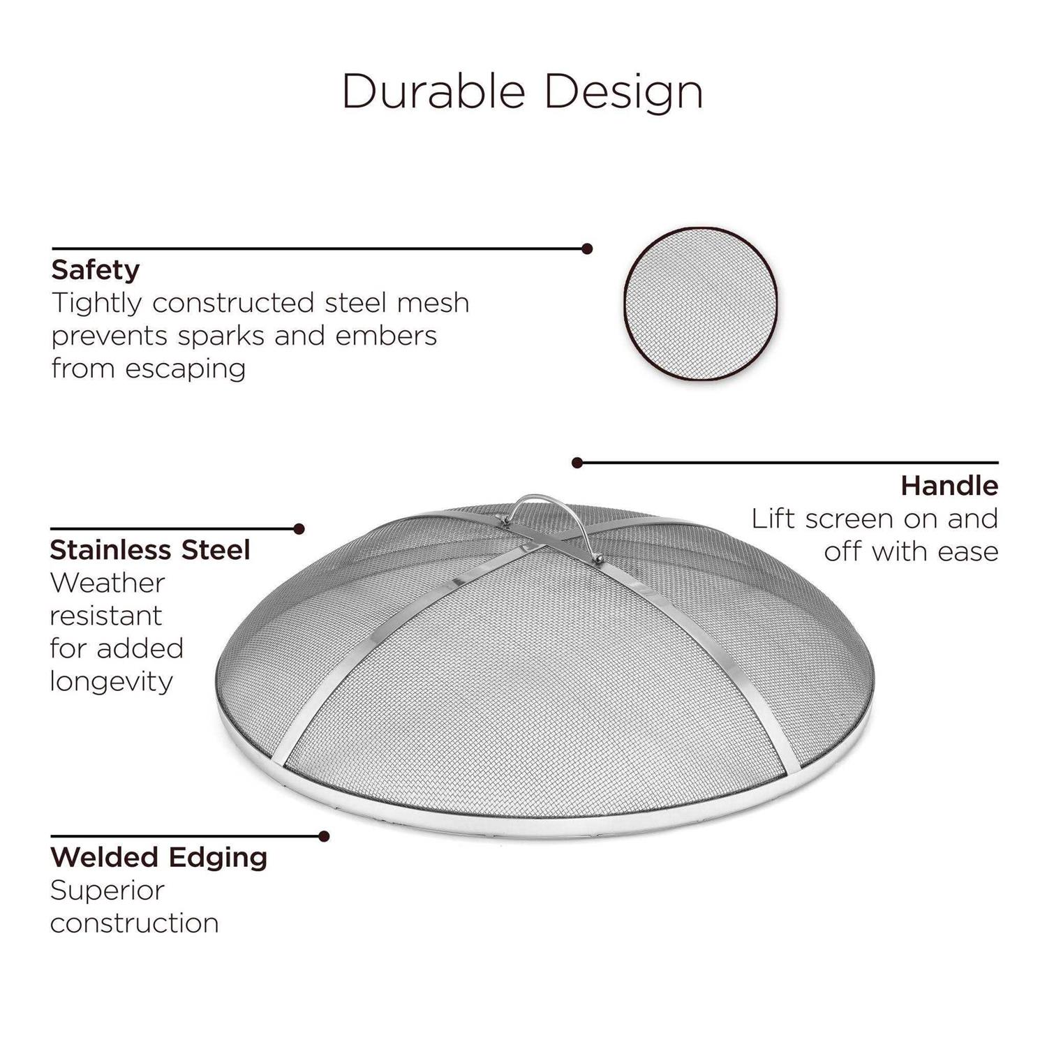 Good Directions 27 in. Heavy-Duty Stainless Steel Spark Screen with Lifter - Image 4