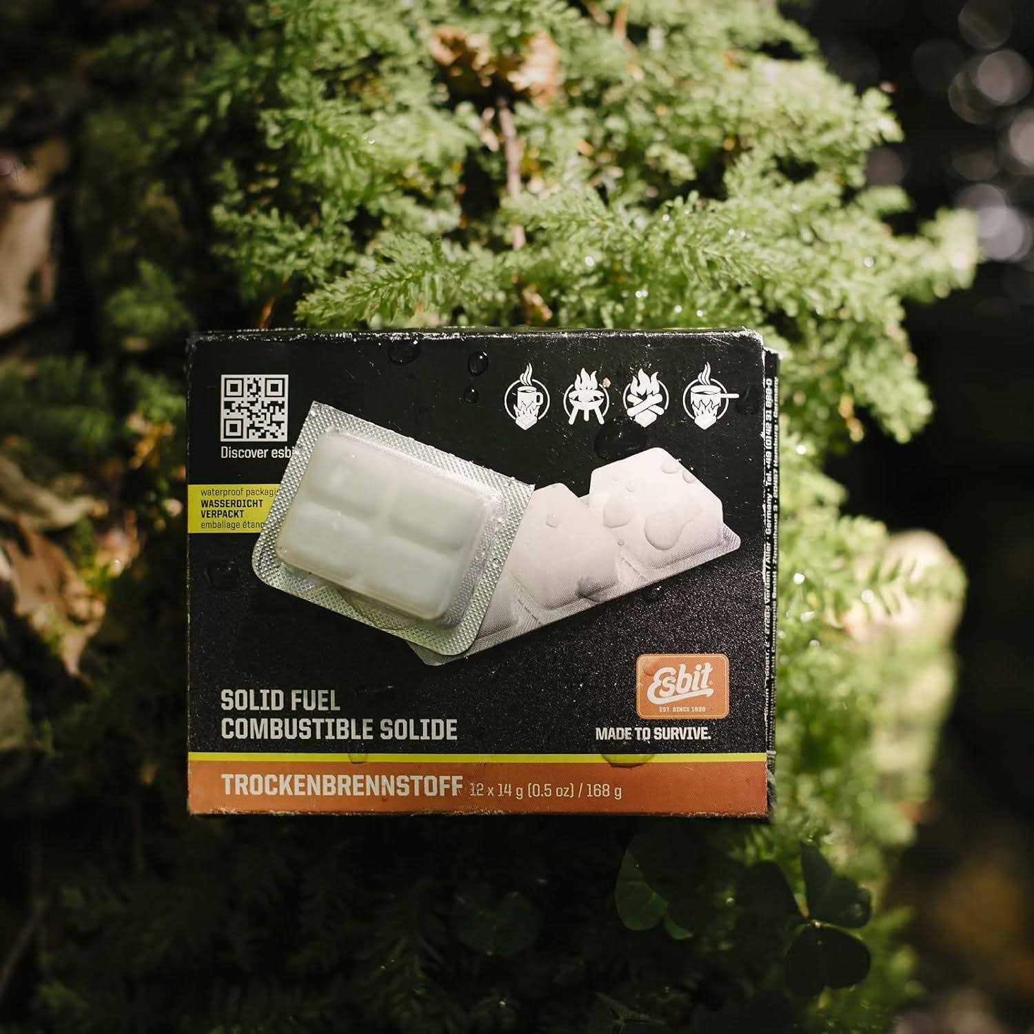 Esbit 1300-Degree Smokeless Solid 14g Fuel Tablets for Backpacking, Camping, and Emergency Prep - Image 3