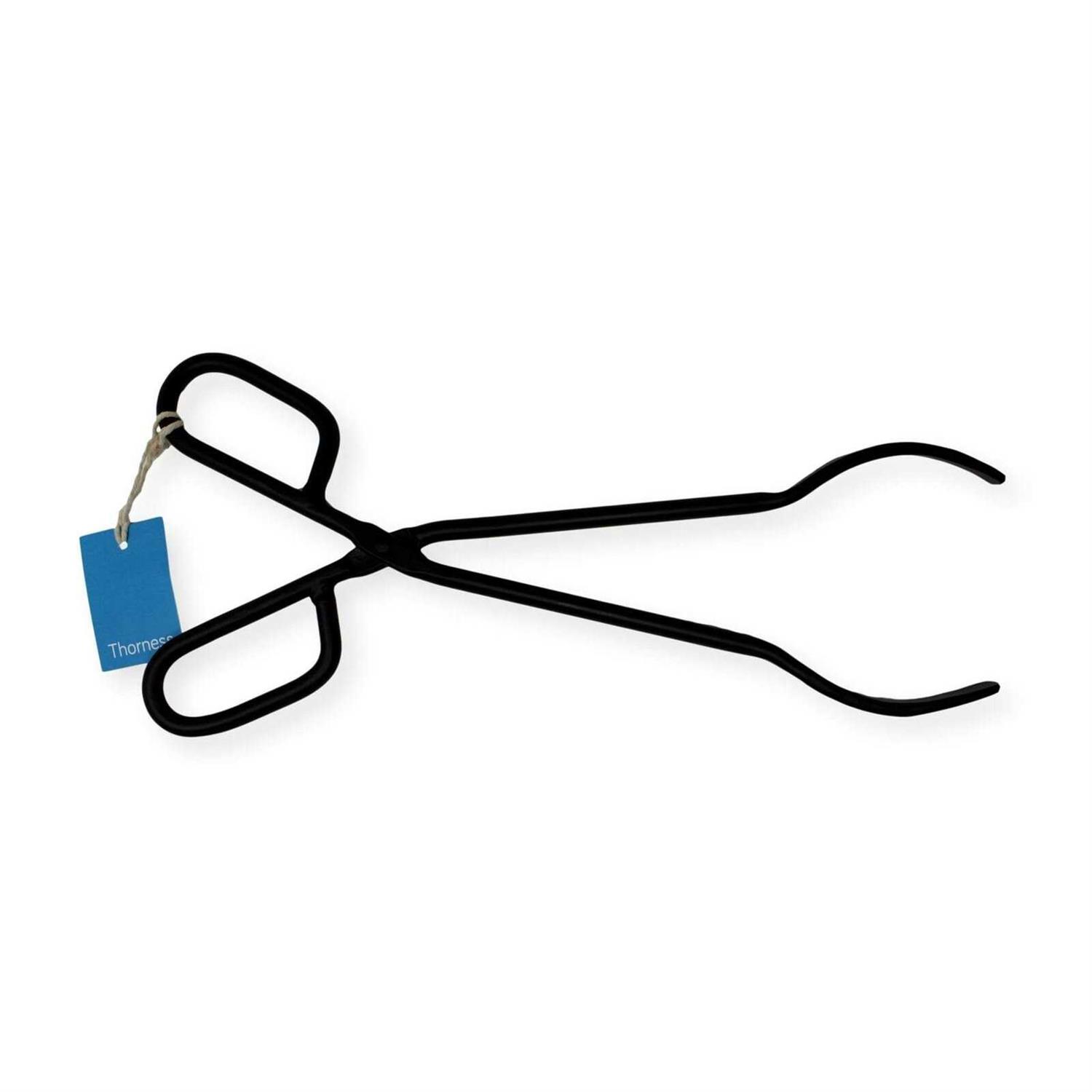 Black Heavy Duty Cast Iron Fire Place Log Tongs for Indoor Fire/Fire Pits Accessories/Tongs for Outdoor Stove/Long Logs Tweezers/Firewood Tongs - Image 5