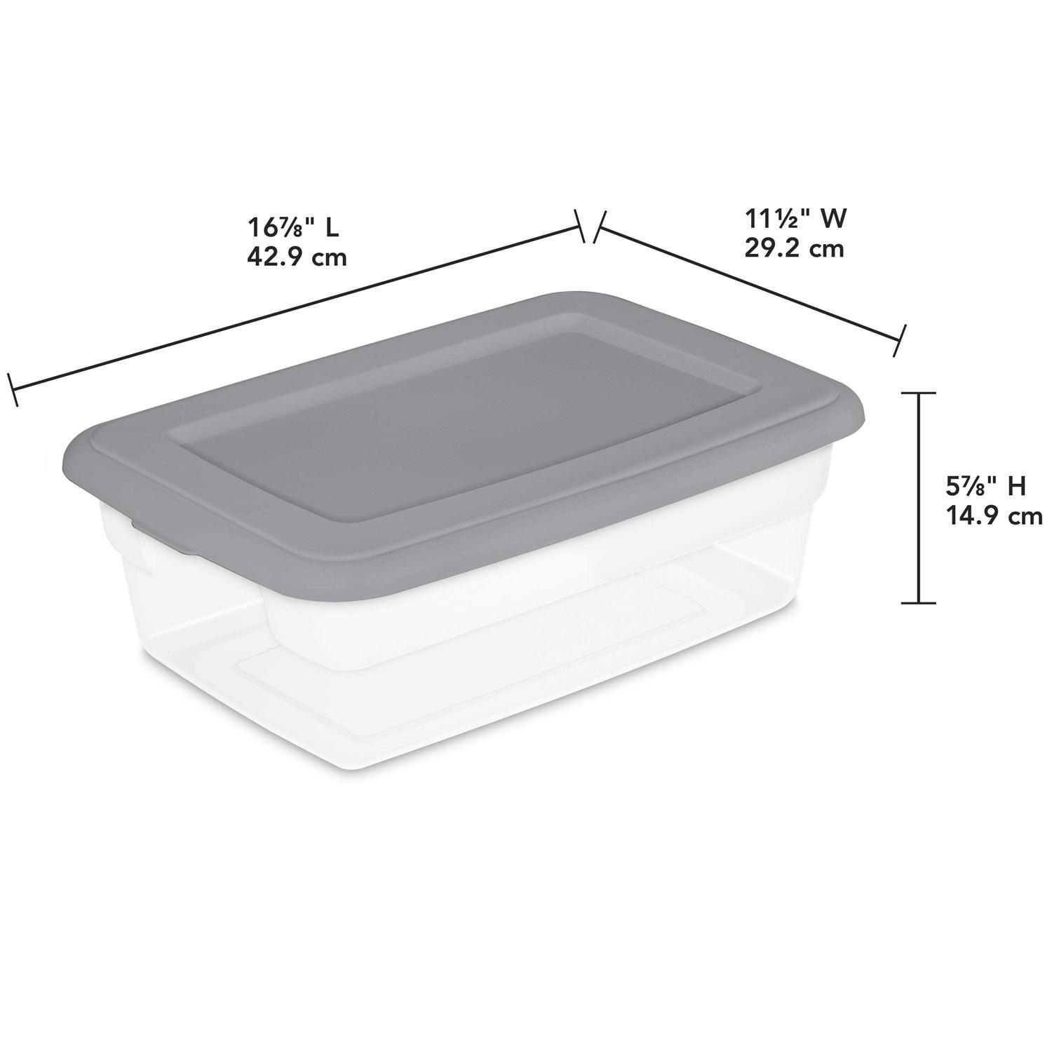 Sterilite 6 Clear Plastic Storage - Image 3