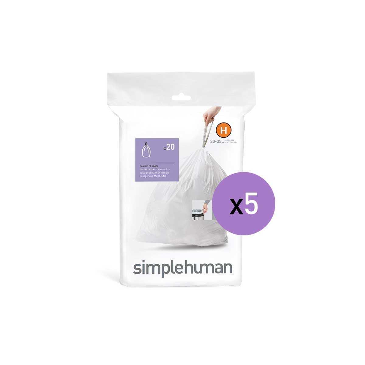 simplehuman Code H 30-35 Liter Custom Fit liners CW0258MC - Image 4