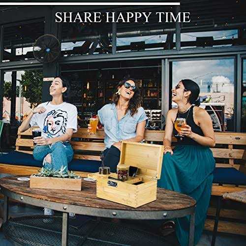 Viking Factory Decorative Box Set with Combination Lock Premium Large Bamboo Storage Box Removable Tray Brush - Image 4