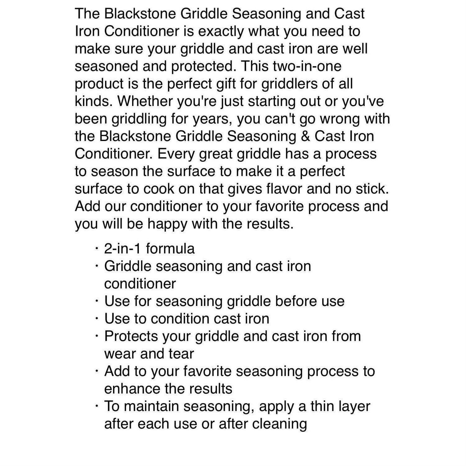 Blackstone Griddle Seasoning & Cast Iron Conditioner - Image 5