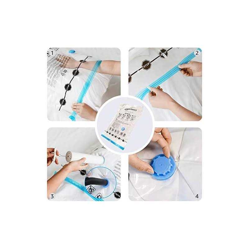 Amazon Basics Vacuum Compression Storage Bags With Hand Pump - Image 4