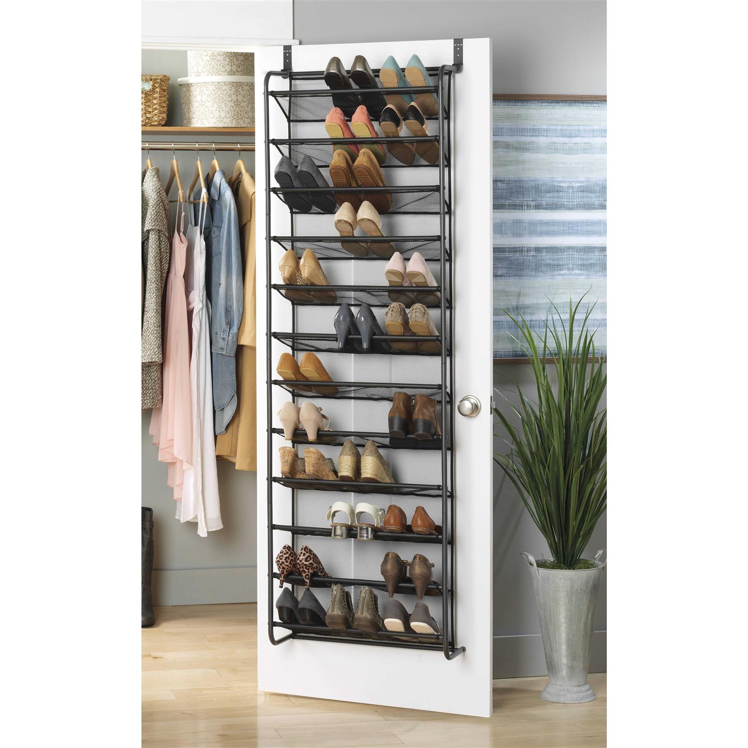 Whitmor 36 Pair Over The Door Shoe Rack - Image 3