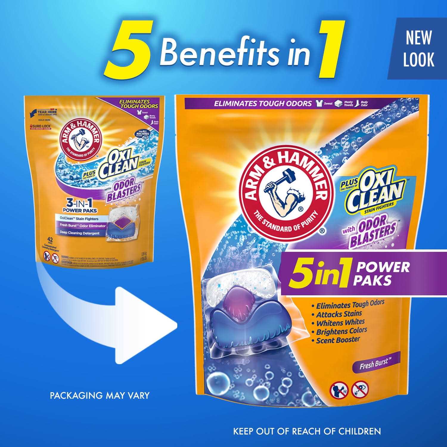 Arm & Hammer Plus OxiClean Laundry Detergent Power Paks - Image 5