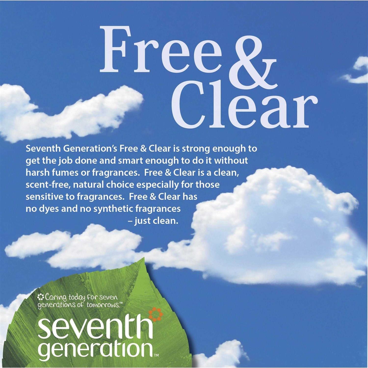 Seventh Generation Chlorine Free Bleach, Free & Clear - 64 fl oz jug - Image 3