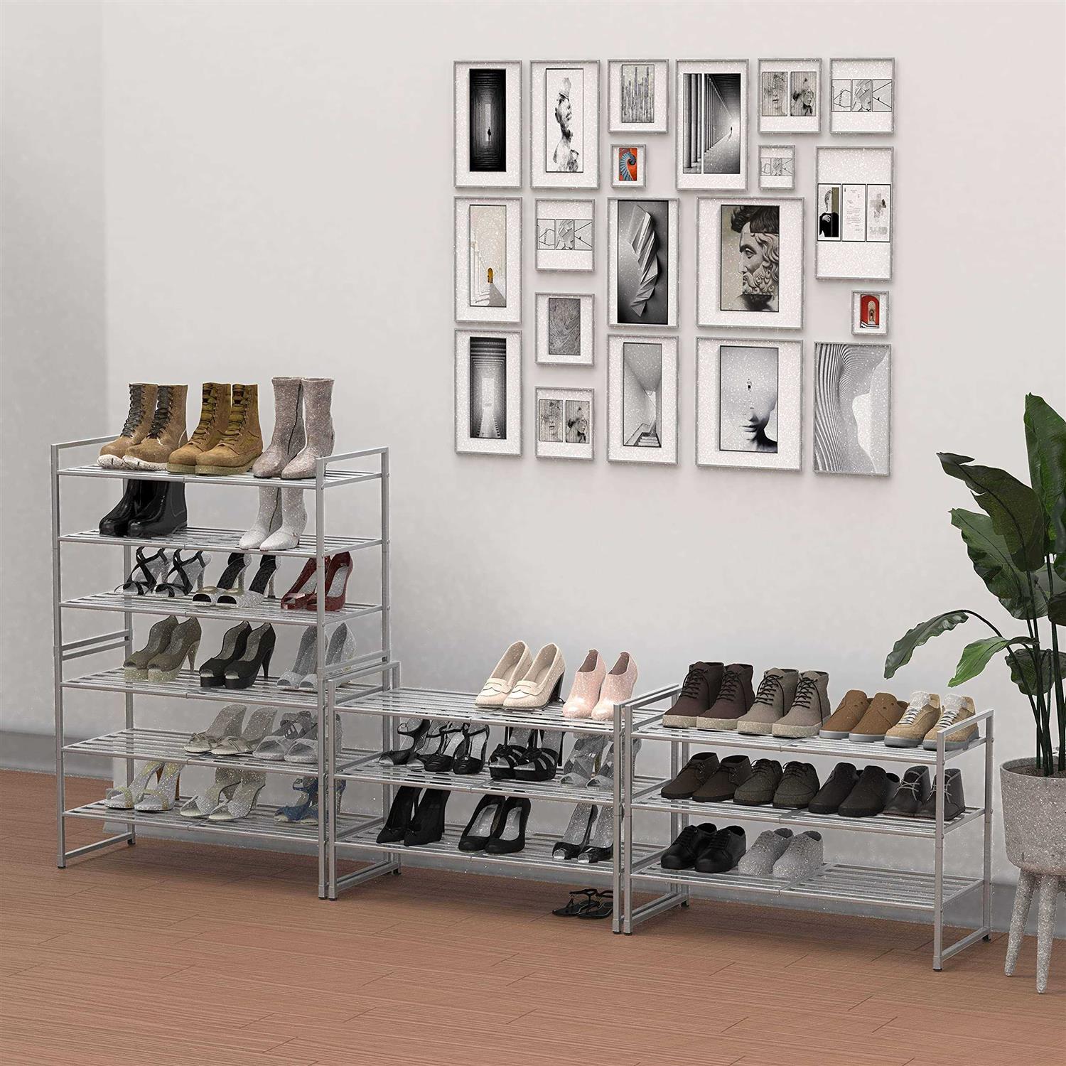 Simple Houseware 3-Tier Stackable Shoes Rack Storage - Image 4