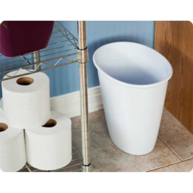 Sterilite Oval Vanity Wastebasket - Image 4