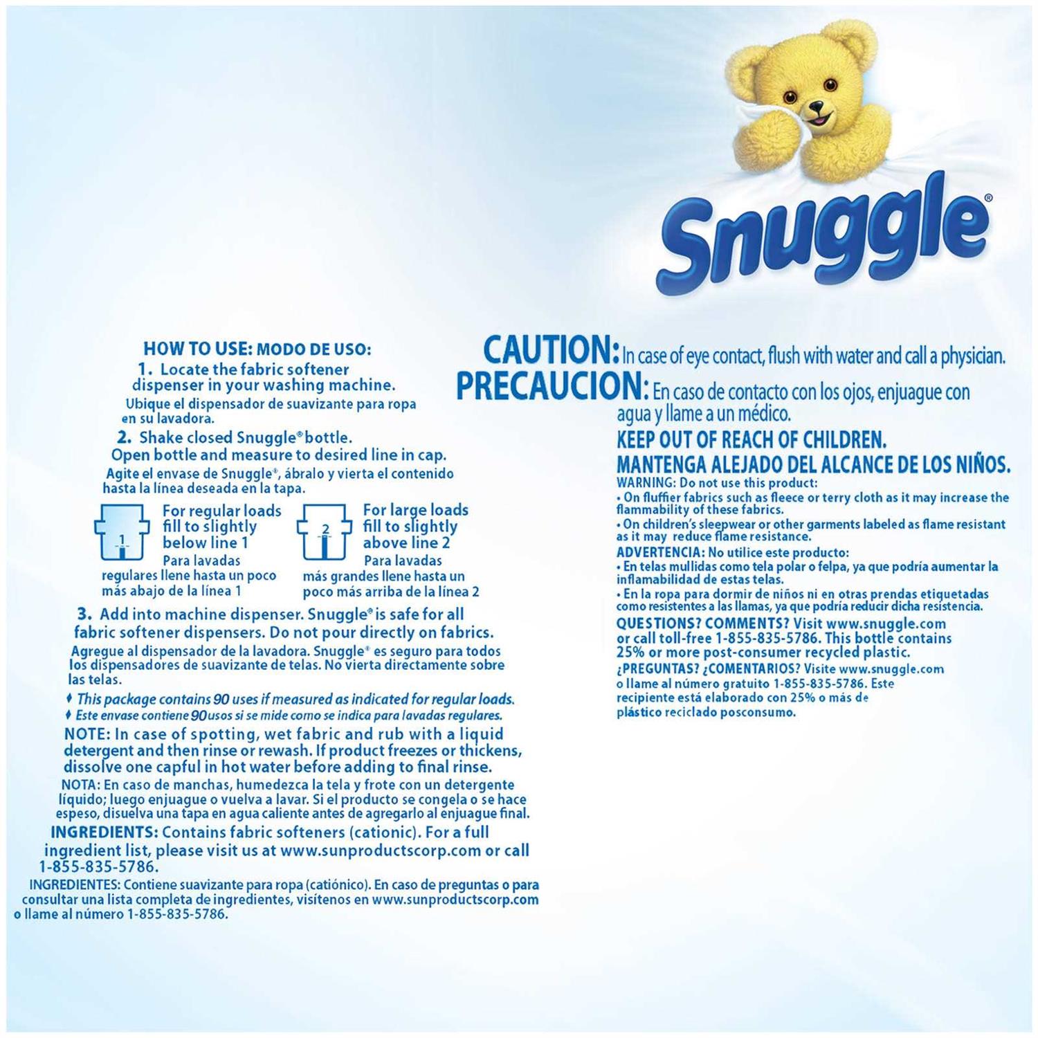 Snuggle Blue Sparkle Liquid Fabric Softener - Image 5