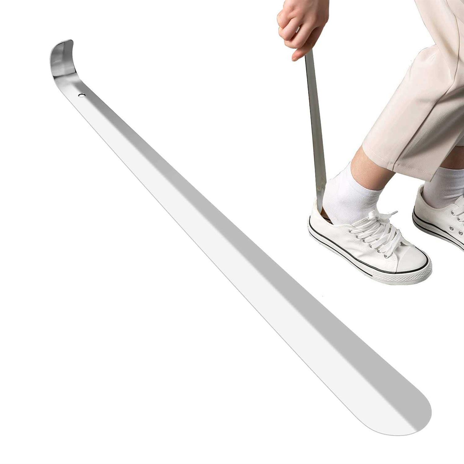 Shoe Horn Long Handle Metal Shoe Horn for Men Women Kids Seniors,16.5 Long Shoe Horns for Boots,or Extra Long Shoe Horns - Image 3