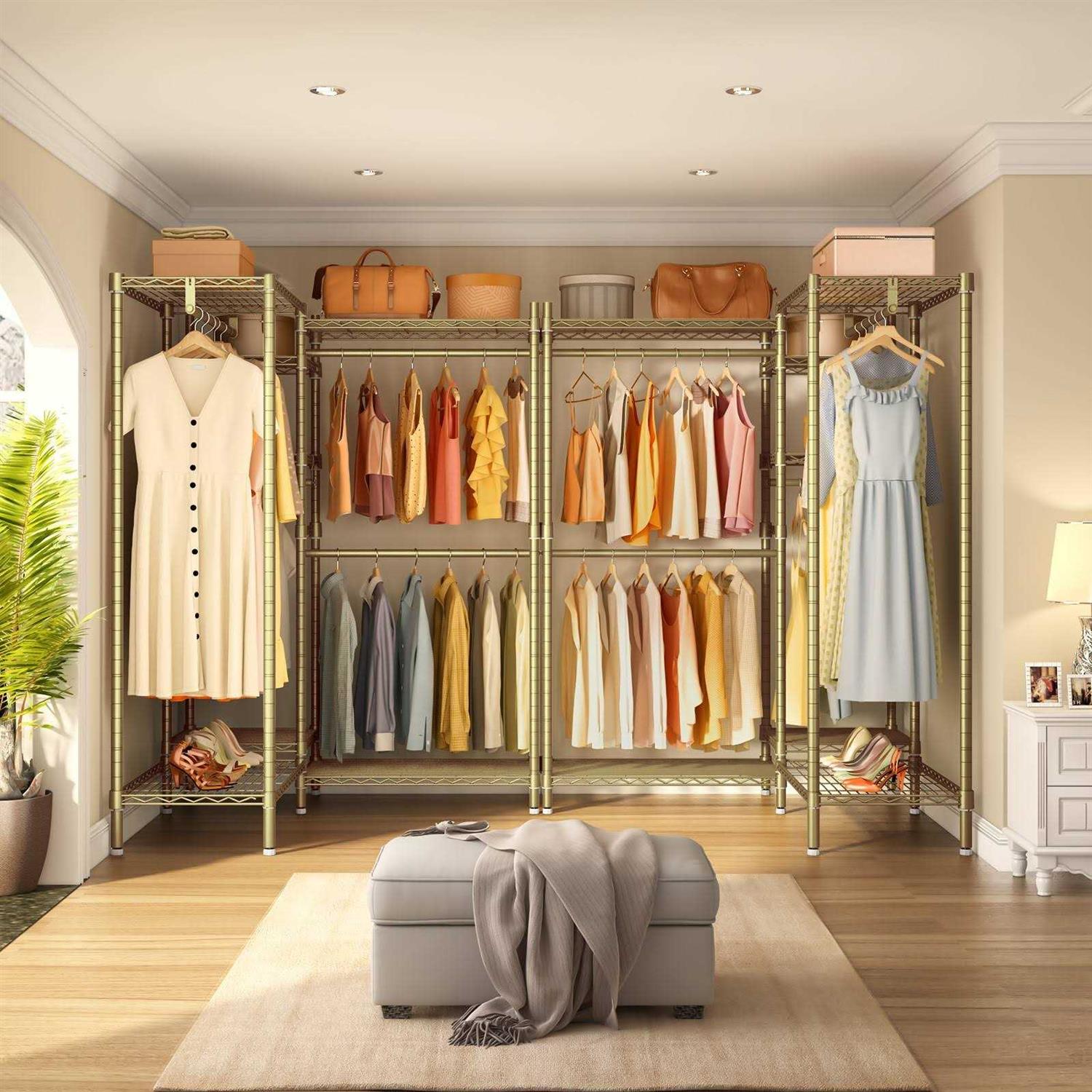 VIPEK L6 Garment Rack Heavy Duty Clothes Rack Corner Closet Rack L Shaped Clothing Rack - Image 4