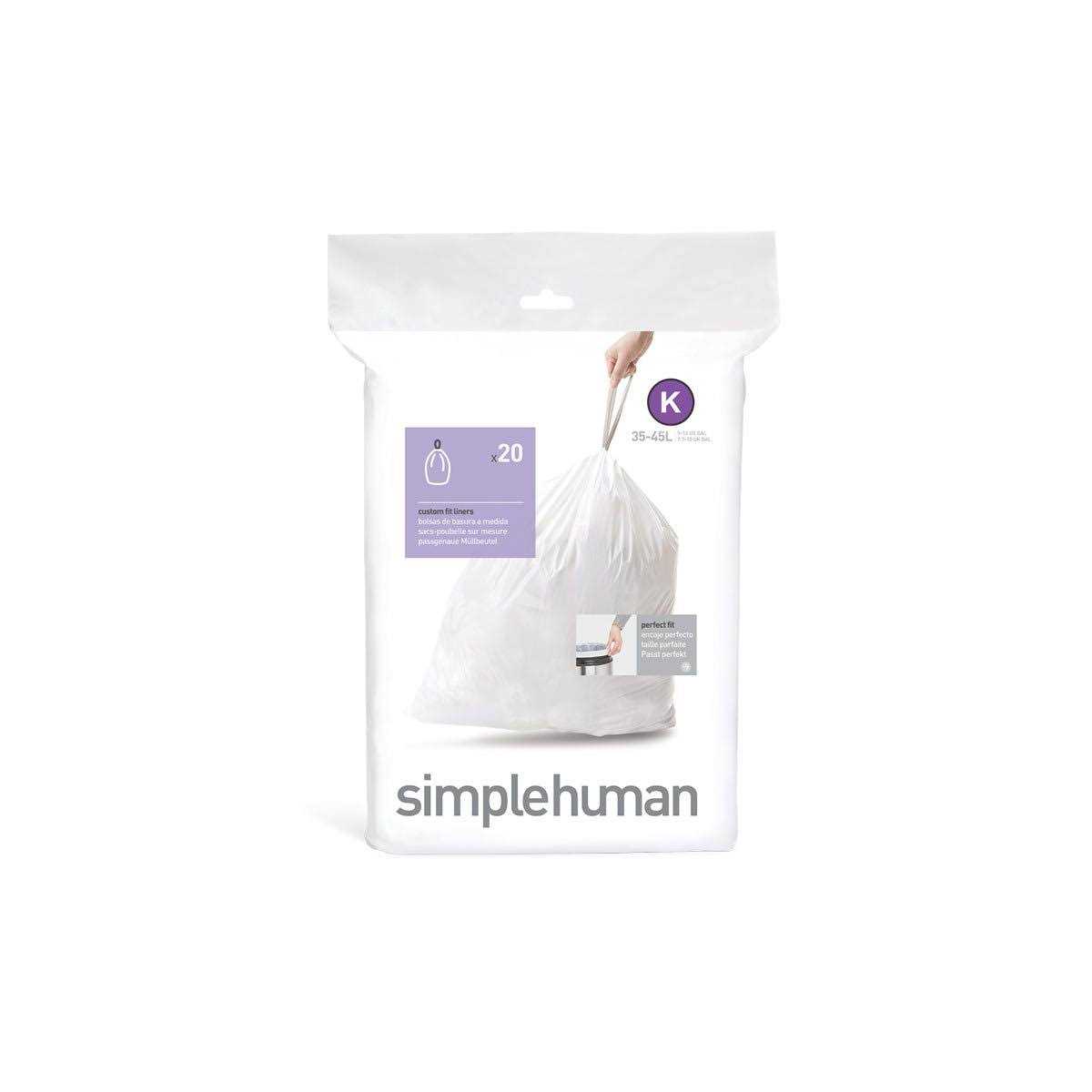 simplehuman Code K 240-pack 35-45-Liter Custom Fit liners White CW0260MC - Image 5