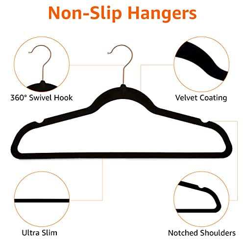 Amazon Basics Velvet Non-Slip Suit Clothes Hangers - Image 3