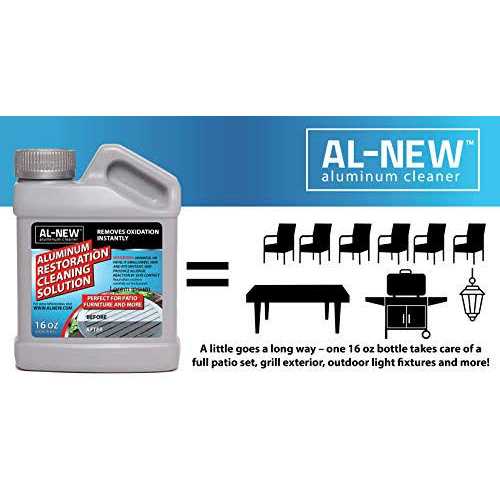 Al-new Aluminum Restoration Cleaning Solution Clean & Restore Patio Furniture, Stainless Steel, and - Image 4