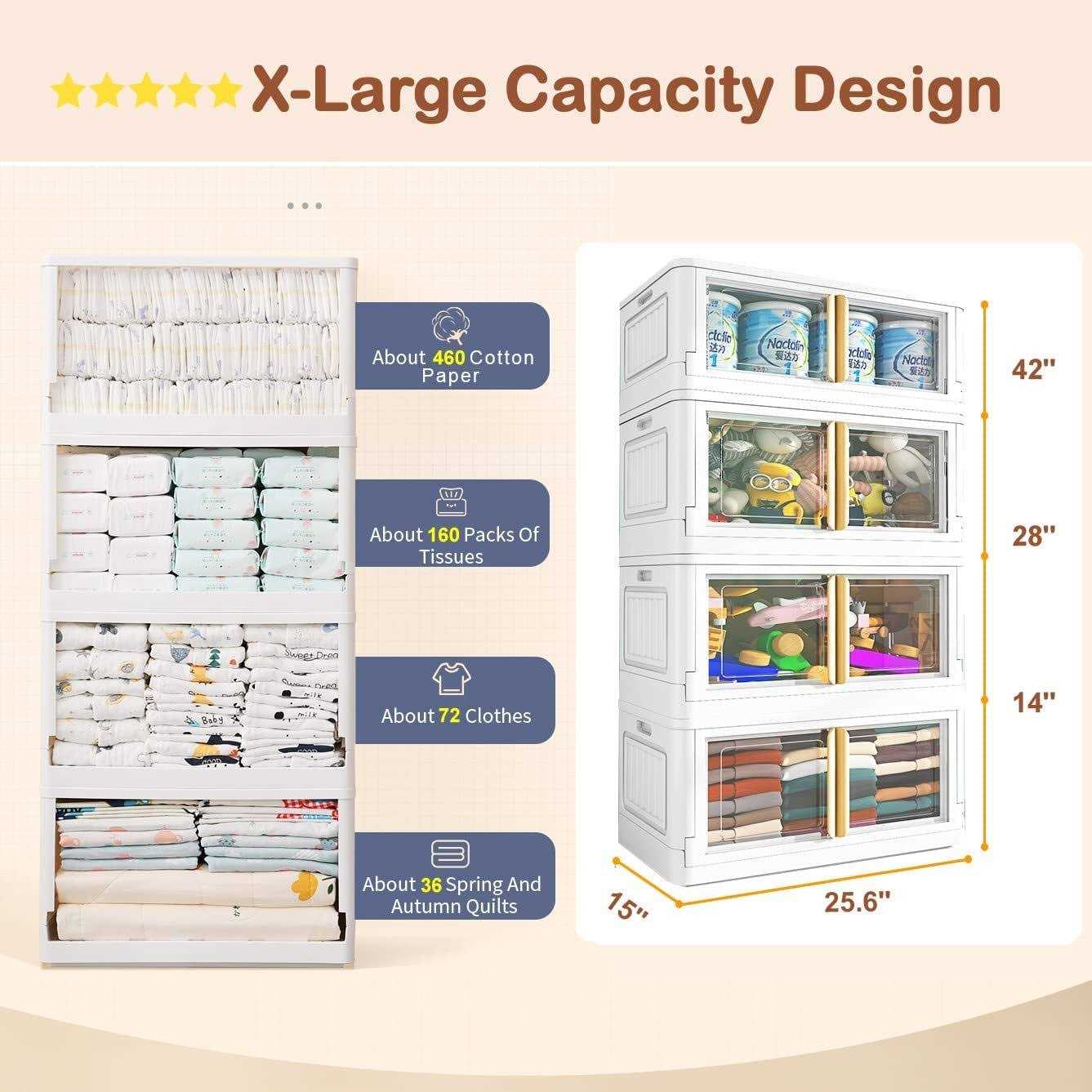 Storage Bins with Lids-78 Quart Plastic Storage Bins - Image 3