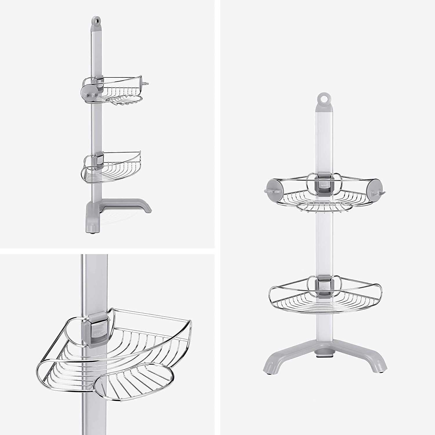simplehuman Corner Shower Caddy Stainless Steel and Anodized Aluminum - Image 5