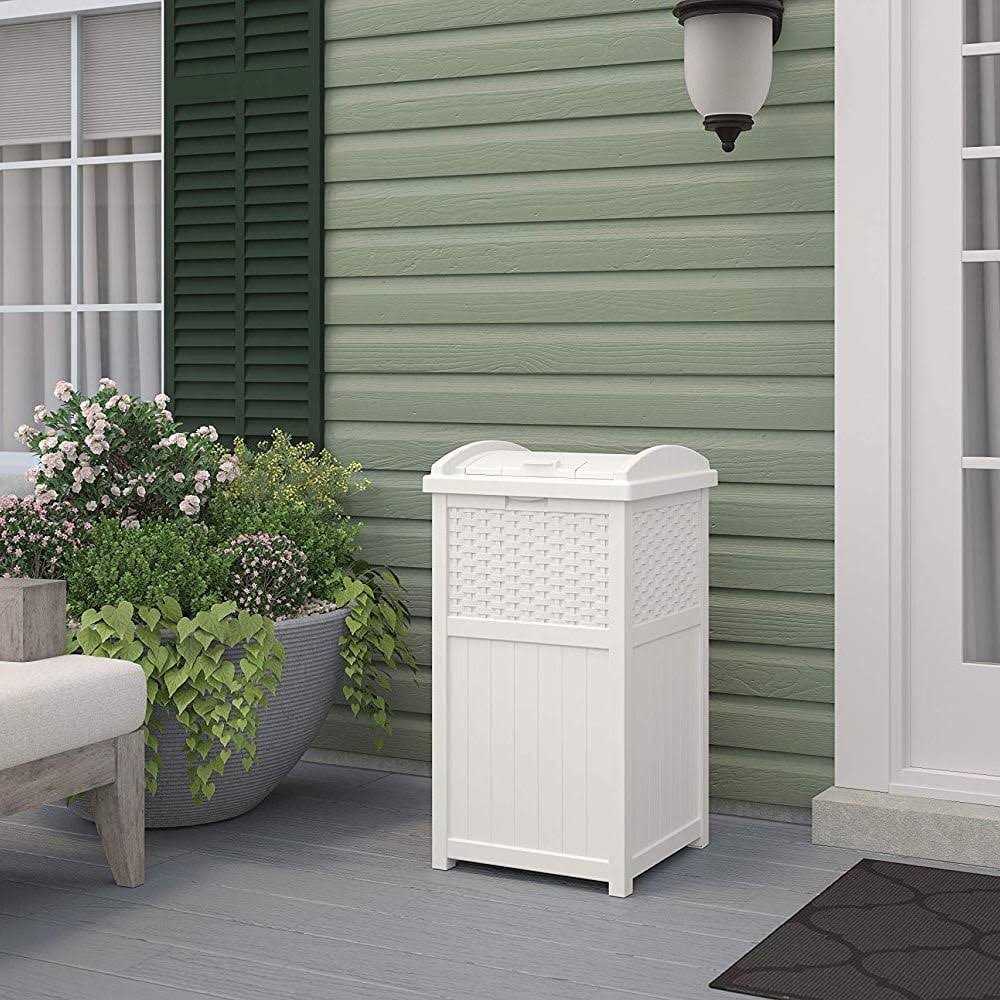 Suncast Outdoor Hideaway Trash Can Bin - Image 3