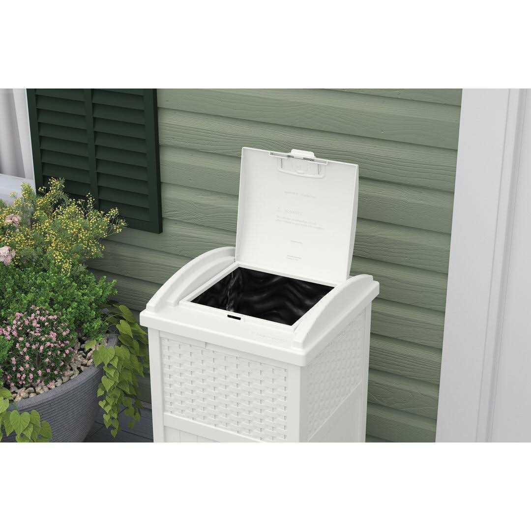 Suncast Outdoor Hideaway Trash Can Bin - Image 5