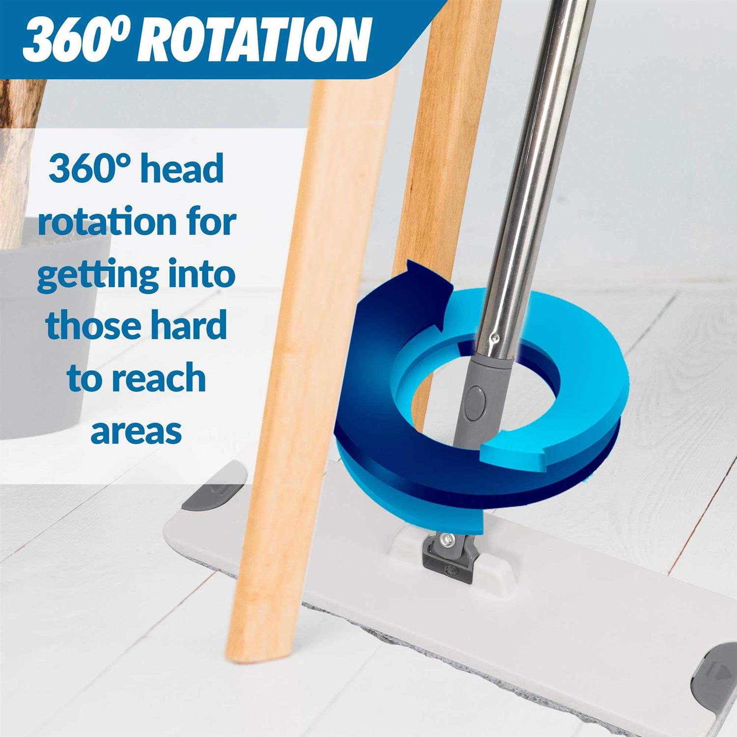 X3 Mop, Separates Dirty and Clean Water, 3-Chamber Design, Flat Mop and Bucket Set - Image 5