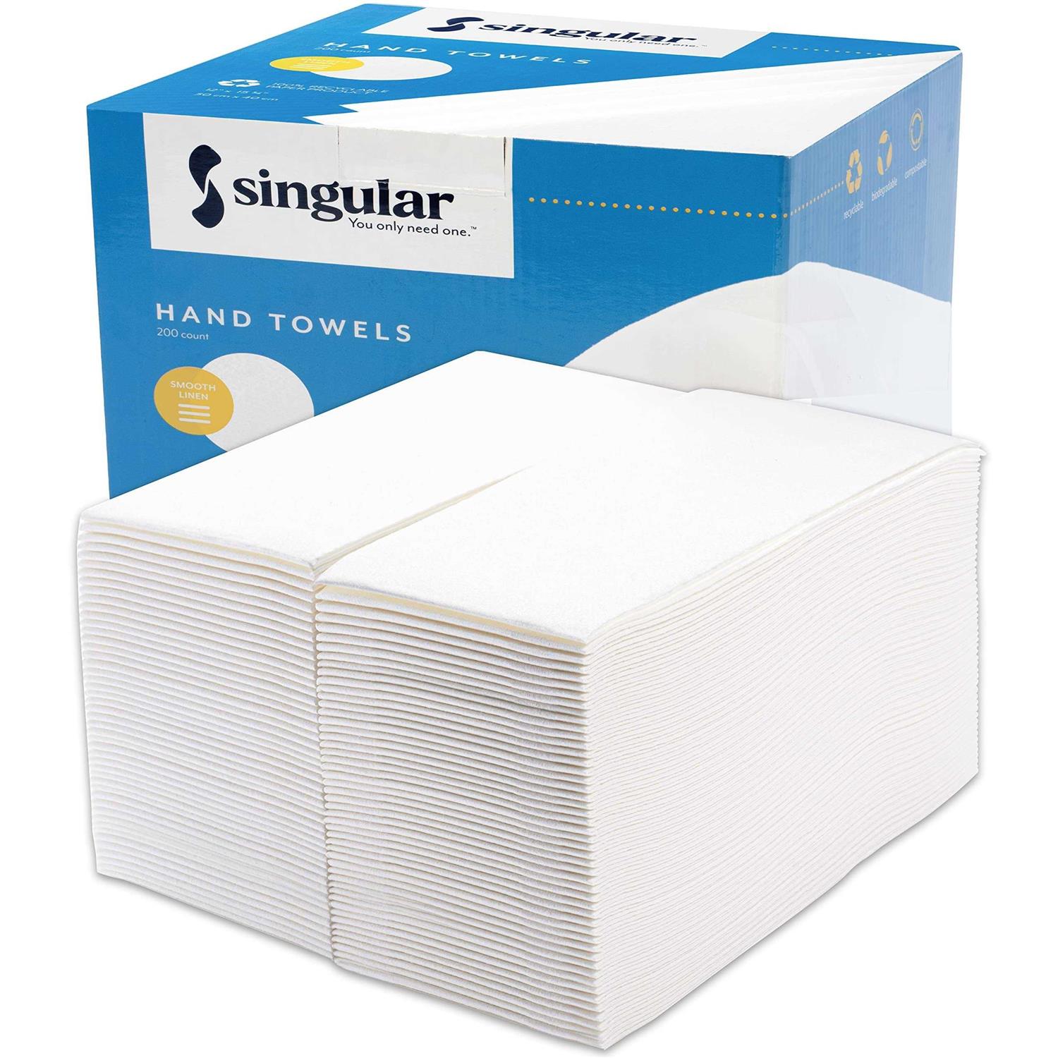 Ah American Homestead Disposable Paper Hand Towels for Bathroom White Guest Napkins - Image 5