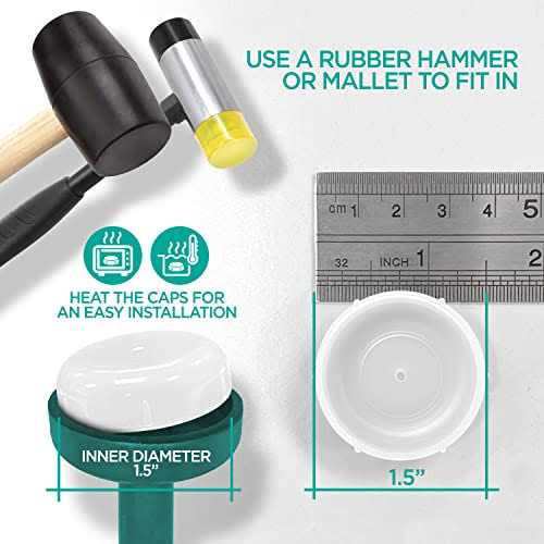 Shop Square Furniture Leg Gliders 1.5 Round Plastic Outdoor Replacement Feet for Outdoor Furniture - Image 5