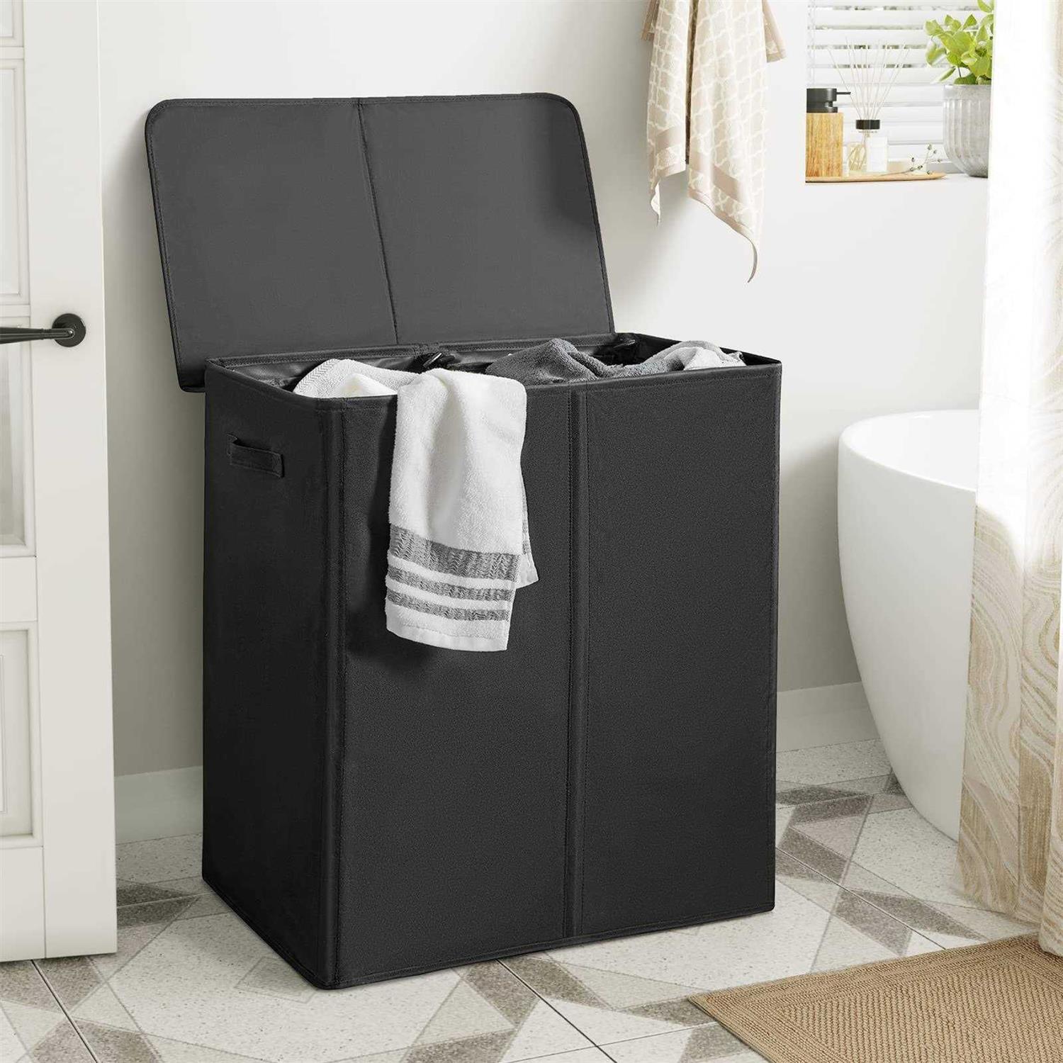 WOWLIVE 154L Double Laundry Hamper with Lid and Removable Laundry Bags - Image 3