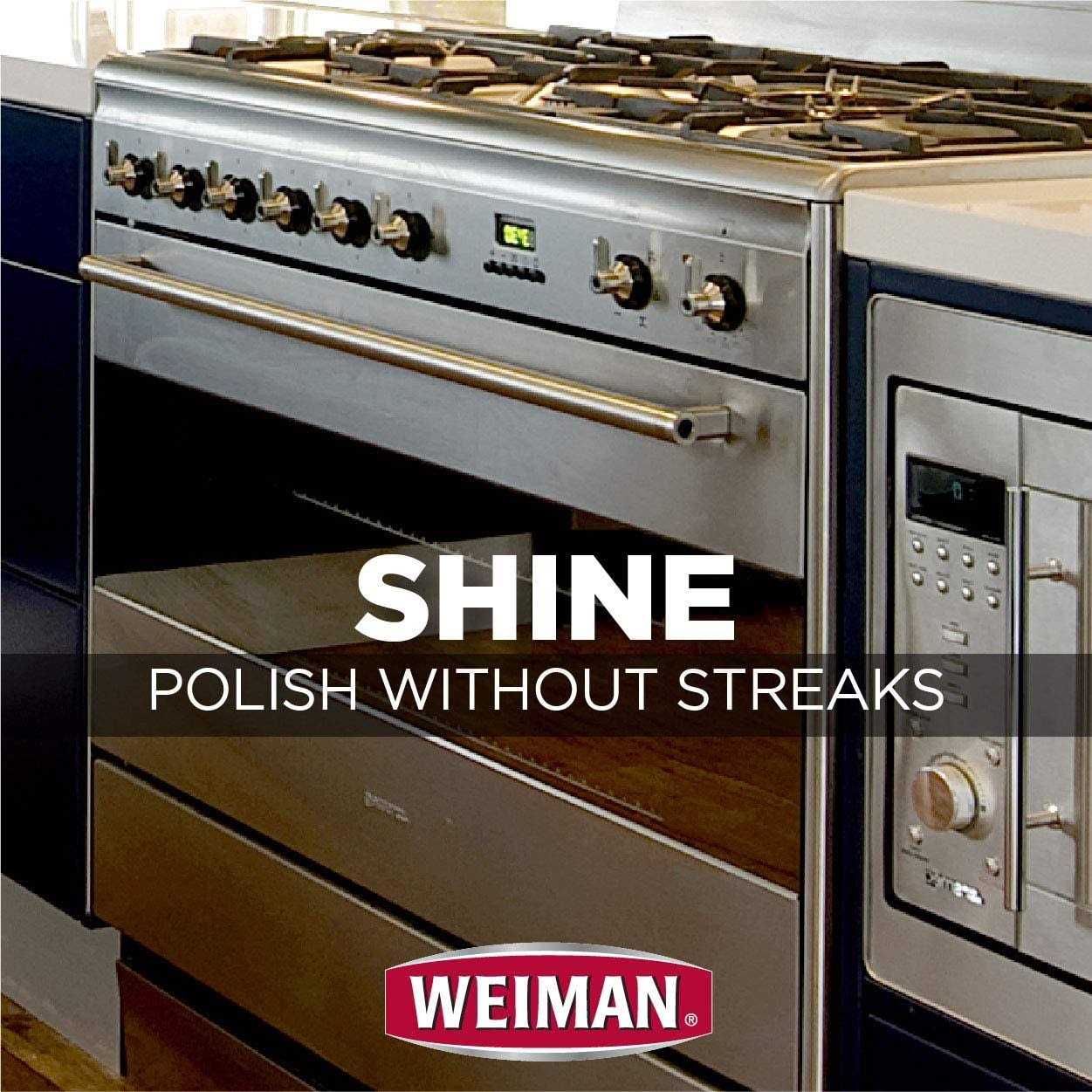 Weiman Stainless Steel Cleaner Kit Fingerprint Resistant, Removes Residue, Water Marks and Grease from Appliances - Image 5