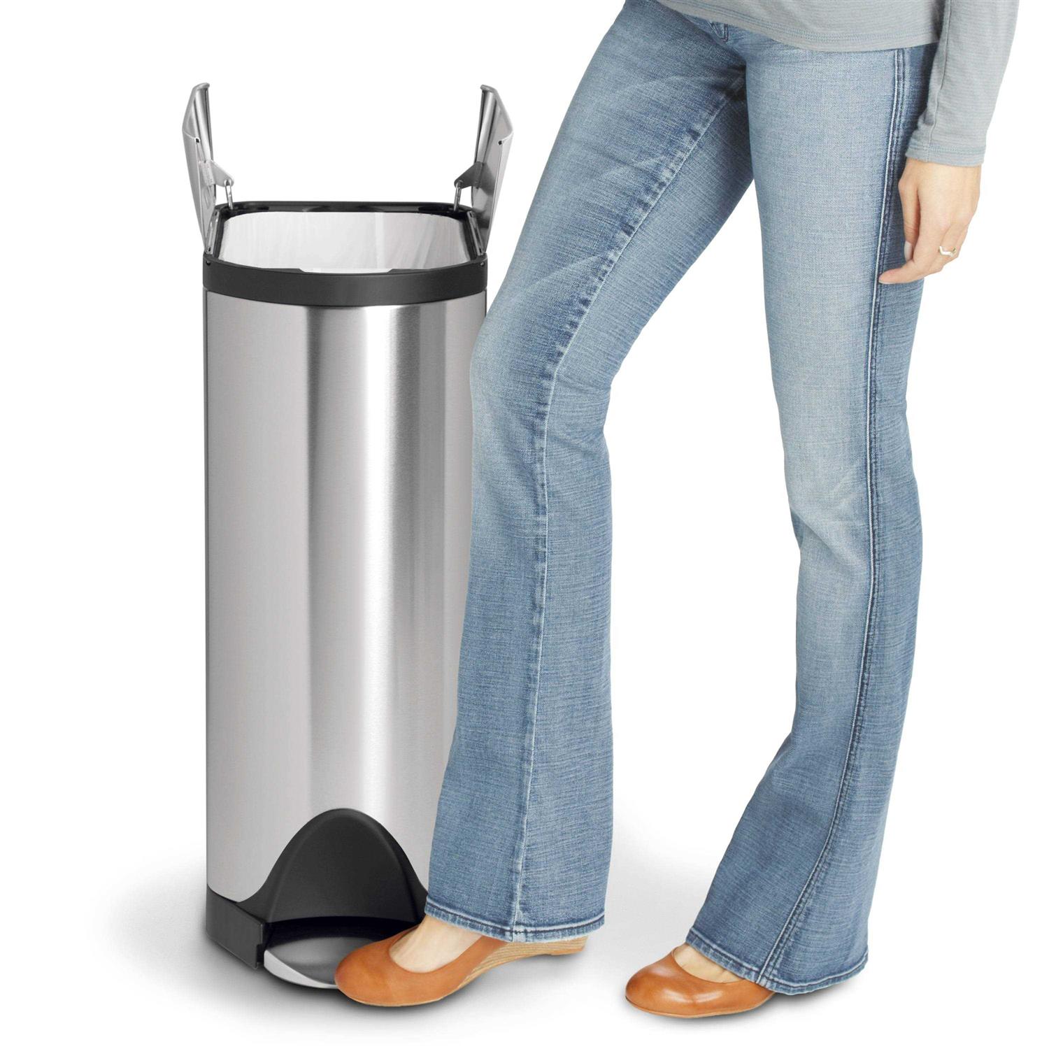 simplehuman 45-Liter Butterfly Step Trash Can - Image 4