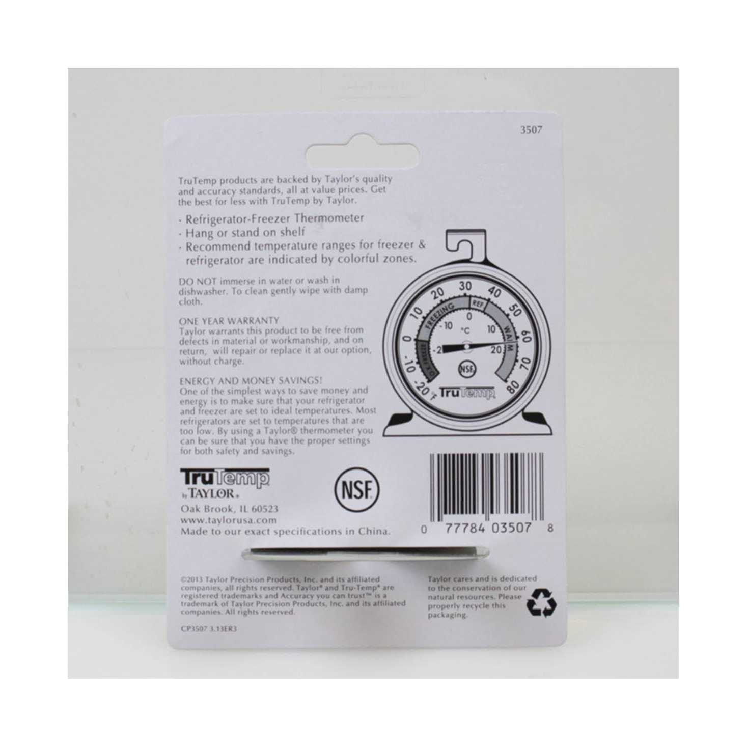 Taylor Freezer-Refrigerator Thermometer 3507 - Image 3