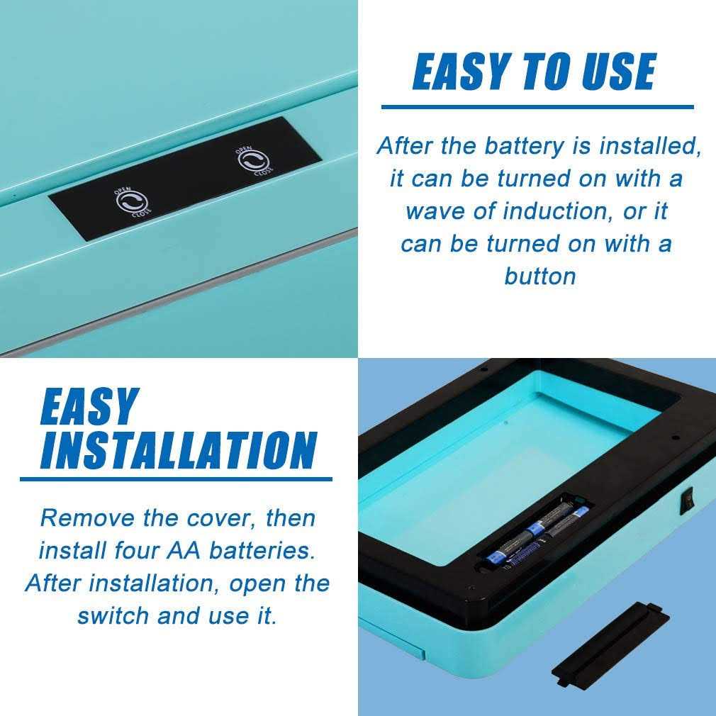 13 Gallon Trash Can Plastic Kitchen Trash Can Automatic Touch Free High-Capacity Garbage Can with Lid for Bedroom Bathroom Home Office 50 Liter - Image 4